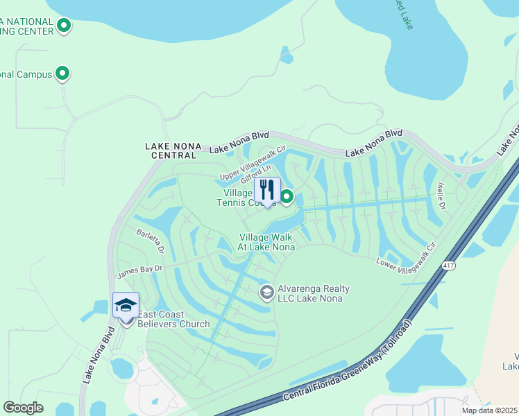 map of restaurants, bars, coffee shops, grocery stores, and more near 11974 Nautica Drive in Orlando
