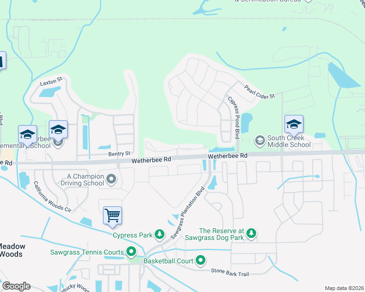 map of restaurants, bars, coffee shops, grocery stores, and more near 2493 Sedge Grass Way in Orlando