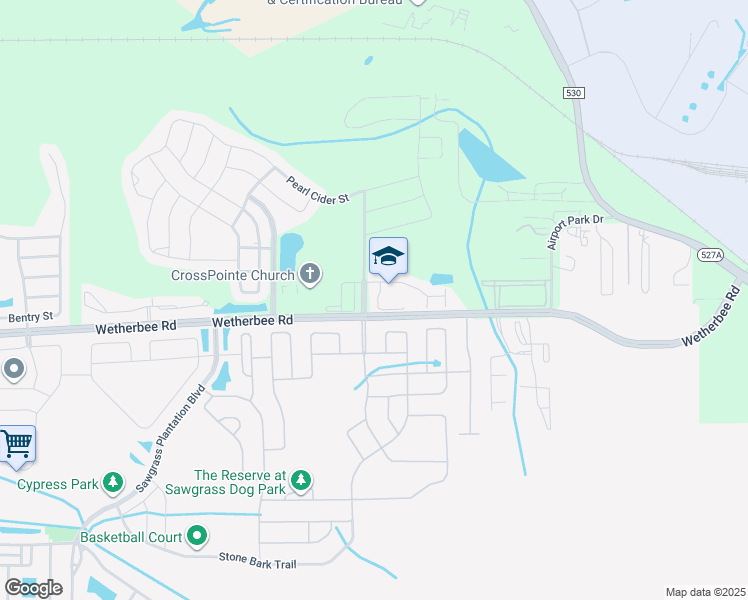 map of restaurants, bars, coffee shops, grocery stores, and more near 10544 salt grove in Orlando
