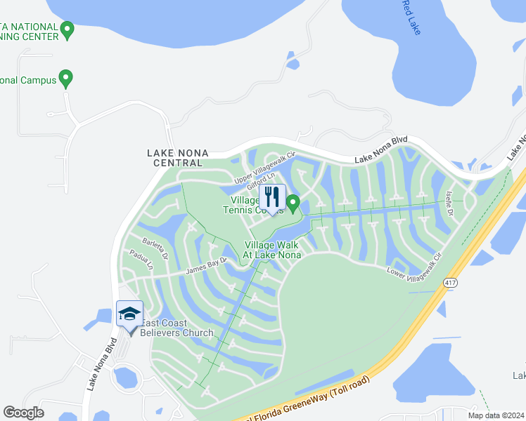 map of restaurants, bars, coffee shops, grocery stores, and more near 11942 Nautica Drive in Orlando