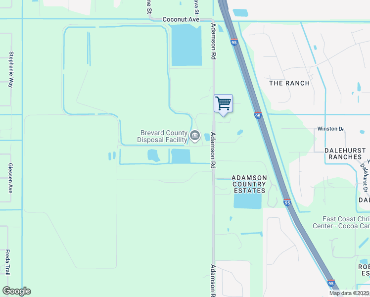 map of restaurants, bars, coffee shops, grocery stores, and more near 6401 Sorrell Drive in Cocoa
