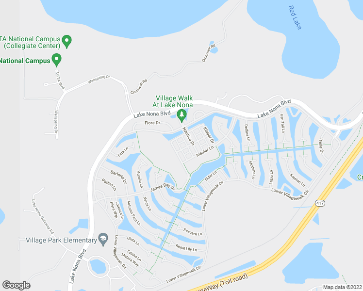 map of restaurants, bars, coffee shops, grocery stores, and more near 8427 Leatherleaf Lane in Orlando