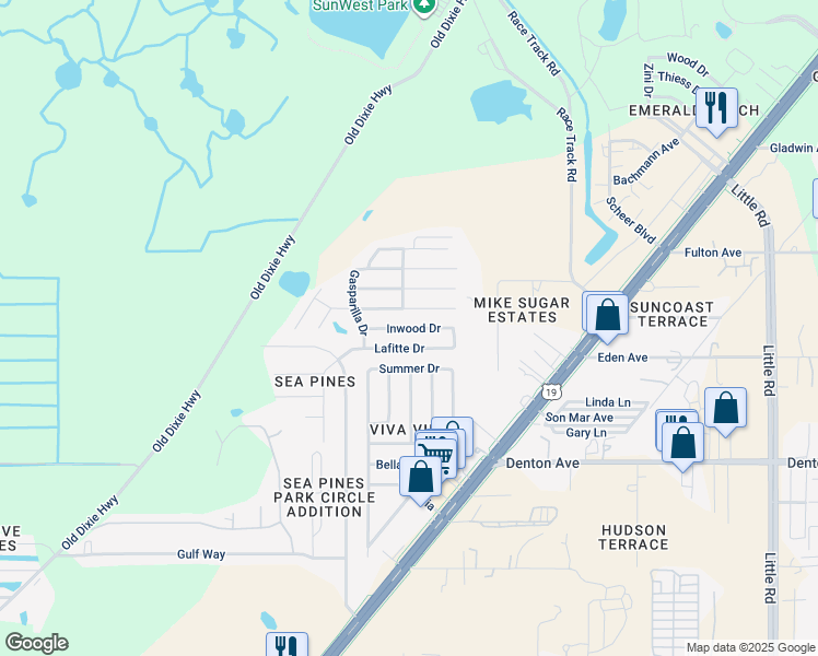 map of restaurants, bars, coffee shops, grocery stores, and more near 8607 Mainsail Drive in Hudson