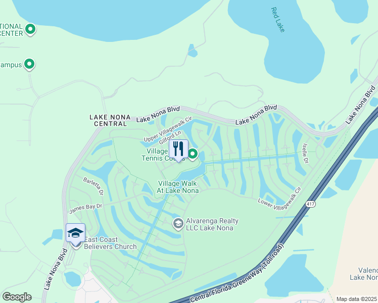 map of restaurants, bars, coffee shops, grocery stores, and more near 11906 Kipper Drive in Orlando