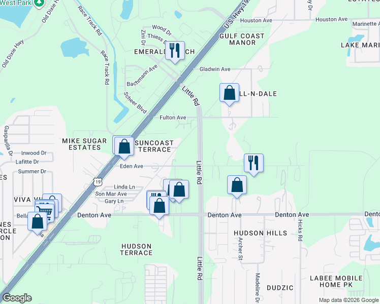 map of restaurants, bars, coffee shops, grocery stores, and more near 16333 Diagonal Road in Hudson