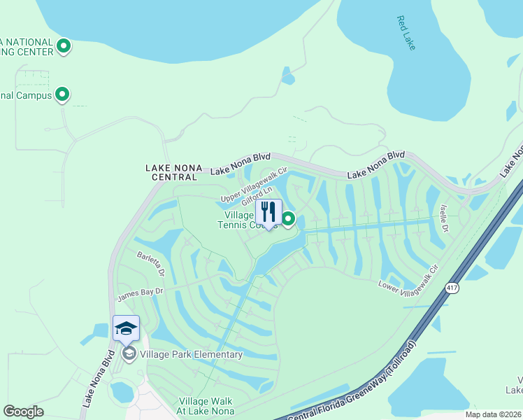 map of restaurants, bars, coffee shops, grocery stores, and more near 11865 Nautica Drive in Orlando