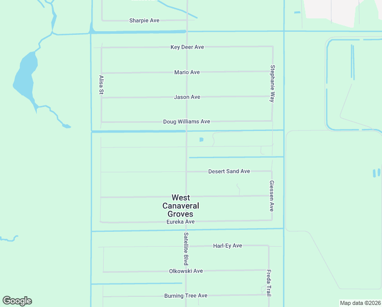map of restaurants, bars, coffee shops, grocery stores, and more near 2461 Satellite Boulevard in Cocoa