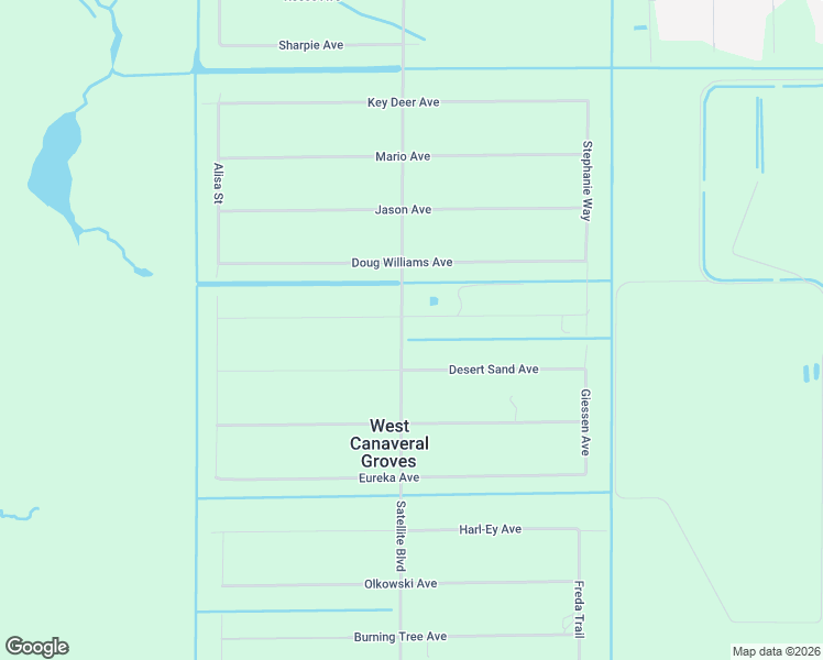 map of restaurants, bars, coffee shops, grocery stores, and more near 2461 Satellite Boulevard in Cocoa