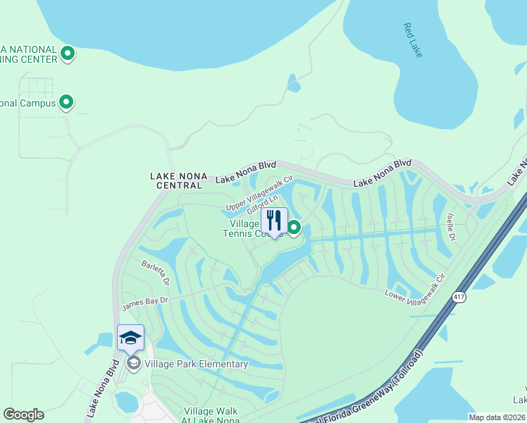 map of restaurants, bars, coffee shops, grocery stores, and more near 11849 Nautica Drive in Orlando