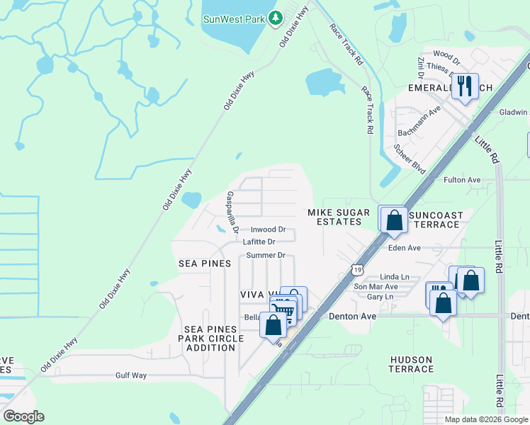 map of restaurants, bars, coffee shops, grocery stores, and more near 8607 Mainsail Drive in Hudson
