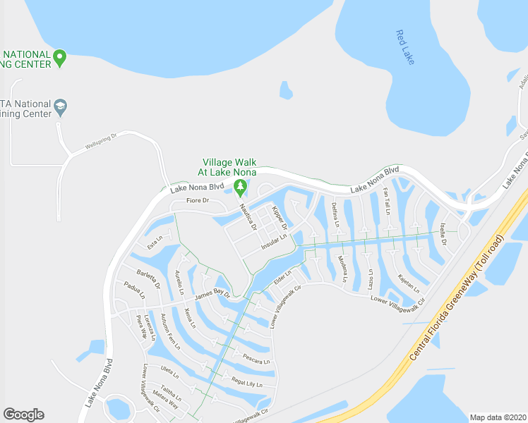 map of restaurants, bars, coffee shops, grocery stores, and more near 8570 Gilford Lane in Orlando
