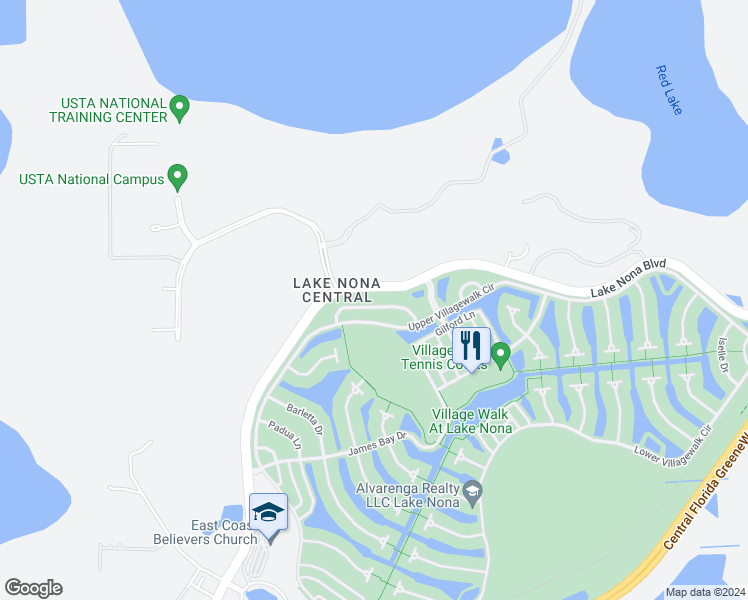 map of restaurants, bars, coffee shops, grocery stores, and more near 11888 Fiore Drive in Orlando