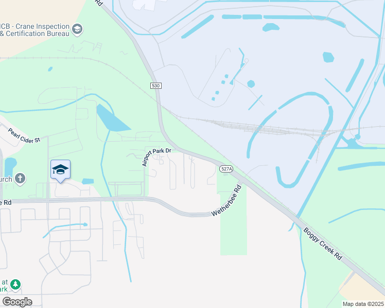 map of restaurants, bars, coffee shops, grocery stores, and more near County Road 530 in Orlando