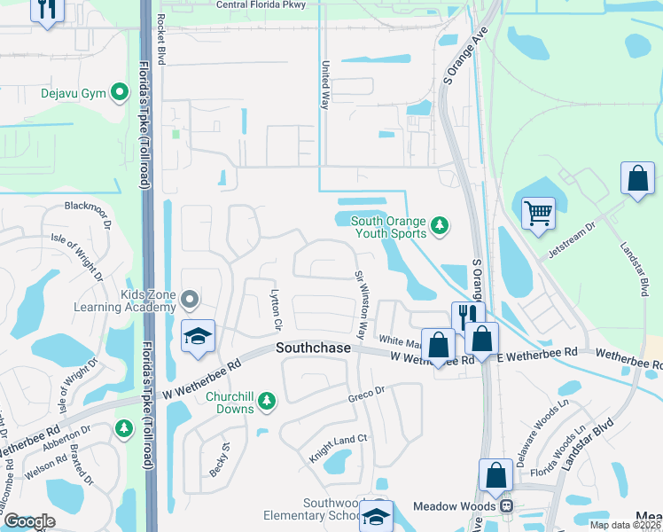 map of restaurants, bars, coffee shops, grocery stores, and more near 220 Hartwig Ct in Orlando