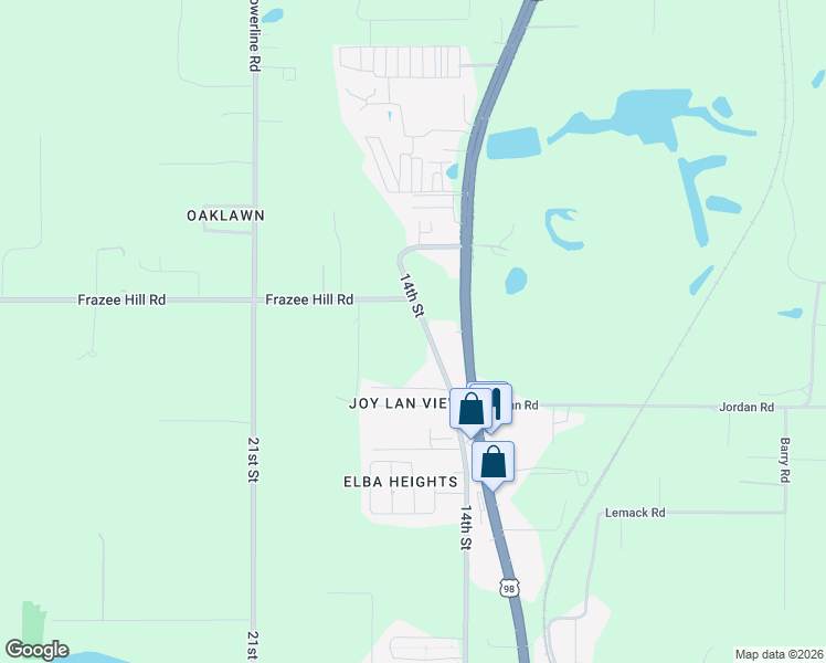 map of restaurants, bars, coffee shops, grocery stores, and more near 16415 14th Street in Dade City