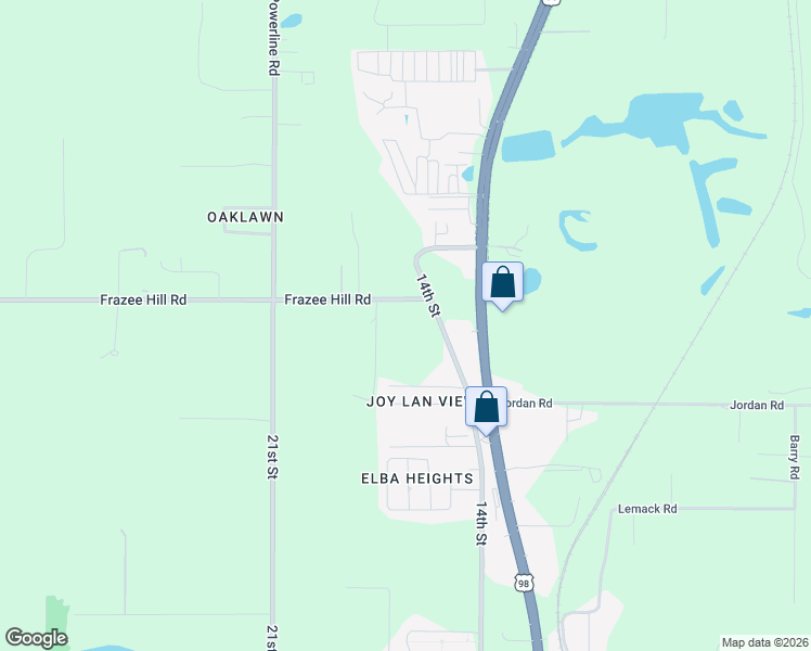 map of restaurants, bars, coffee shops, grocery stores, and more near 16415 14th Street in Dade City