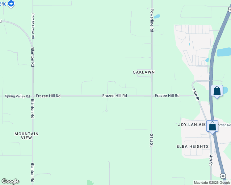 map of restaurants, bars, coffee shops, grocery stores, and more near 36641 Frazee Hill Road in Dade City