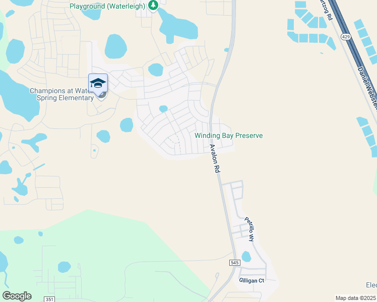 map of restaurants, bars, coffee shops, grocery stores, and more near 11091 Folklore Street in Winter Garden