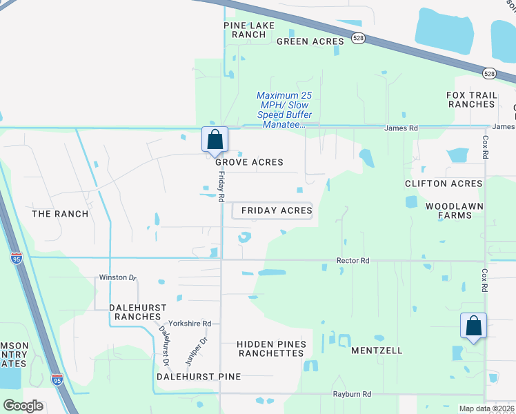 map of restaurants, bars, coffee shops, grocery stores, and more near 4659 North Friday Circle in Cocoa