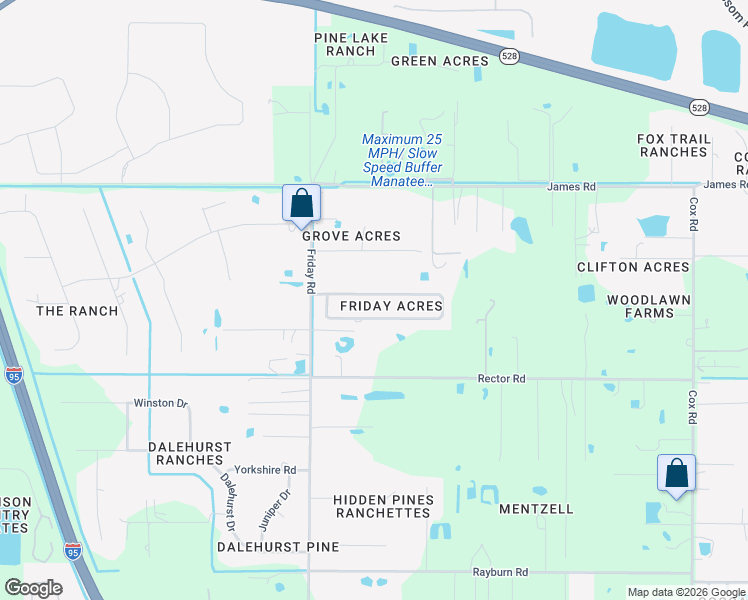map of restaurants, bars, coffee shops, grocery stores, and more near 4659 North Friday Circle in Cocoa