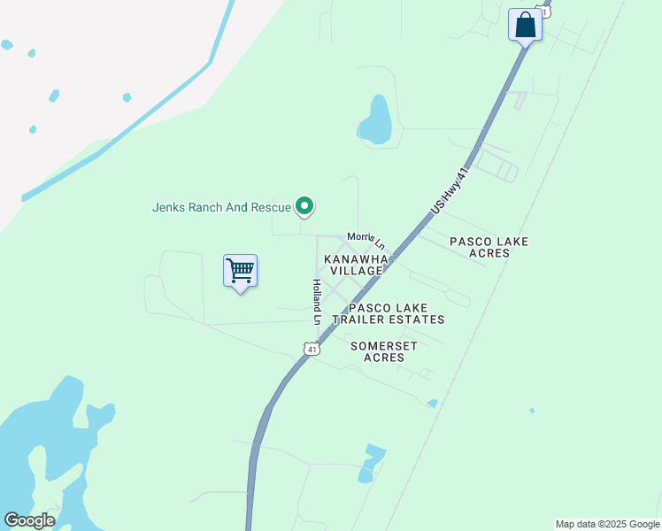 map of restaurants, bars, coffee shops, grocery stores, and more near 20038 Sultana Lane in Spring Hill