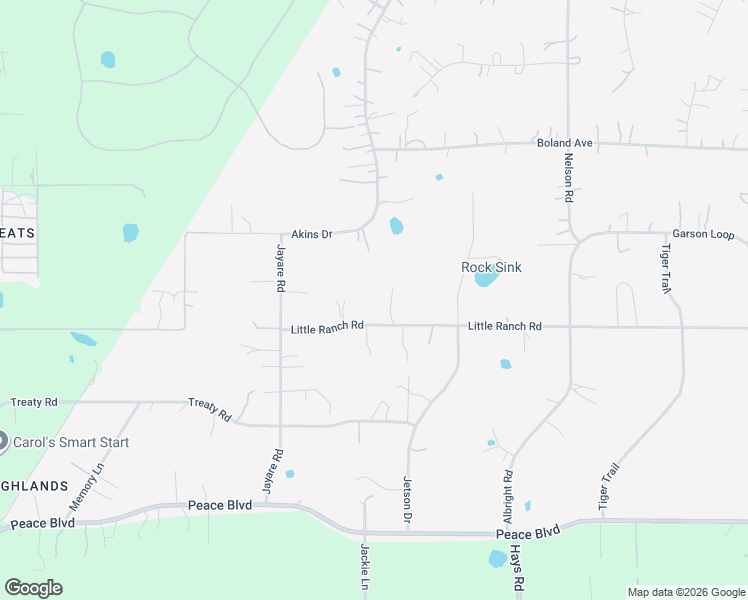 map of restaurants, bars, coffee shops, grocery stores, and more near 14105 Little Ranch Road in Spring Hill