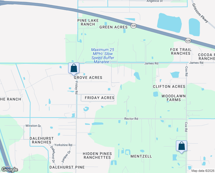 map of restaurants, bars, coffee shops, grocery stores, and more near 4605 Janet Road in Cocoa