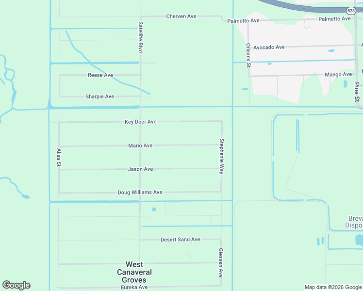 map of restaurants, bars, coffee shops, grocery stores, and more near Mario Avenue in Cocoa