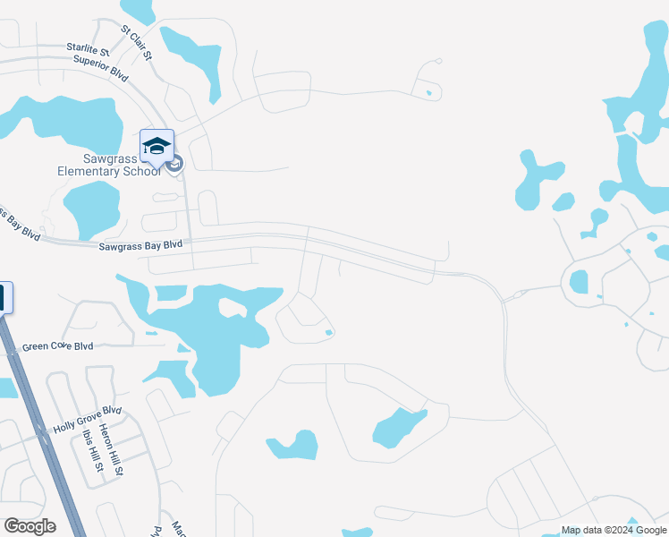 map of restaurants, bars, coffee shops, grocery stores, and more near 4308 Soft Rush Court in Clermont