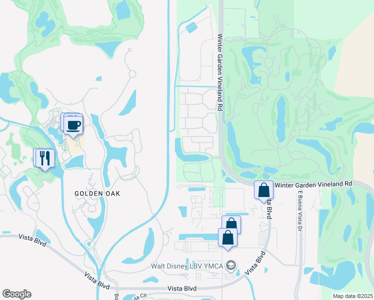 map of restaurants, bars, coffee shops, grocery stores, and more near 10710 Hobbit Circle in Orlando