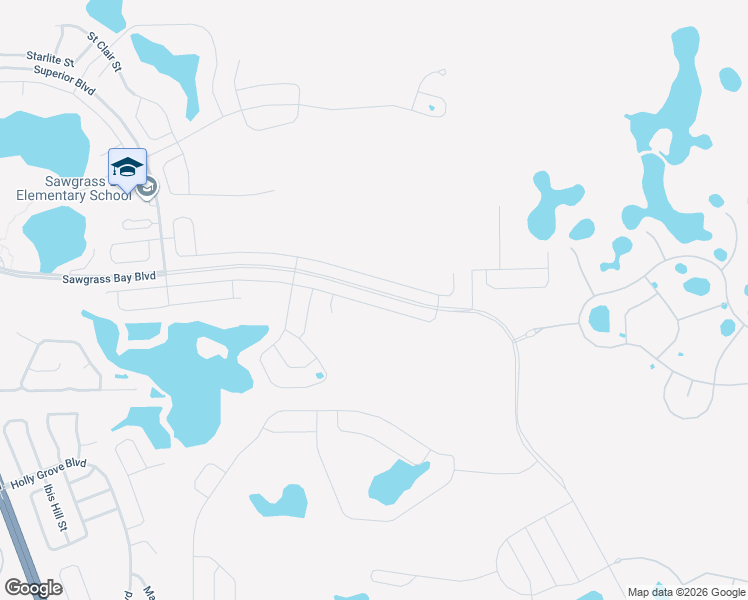 map of restaurants, bars, coffee shops, grocery stores, and more near 16338 Yelloweyed Drive in Clermont