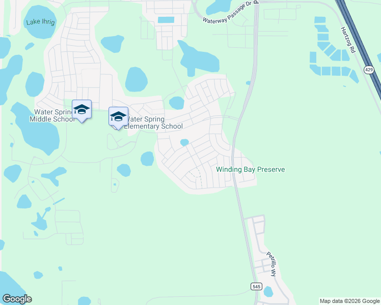map of restaurants, bars, coffee shops, grocery stores, and more near 15145 Book Club Road in Winter Garden