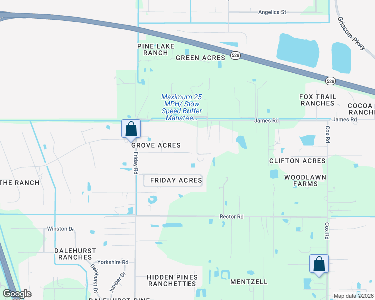 map of restaurants, bars, coffee shops, grocery stores, and more near 4605 Janet Road in Cocoa
