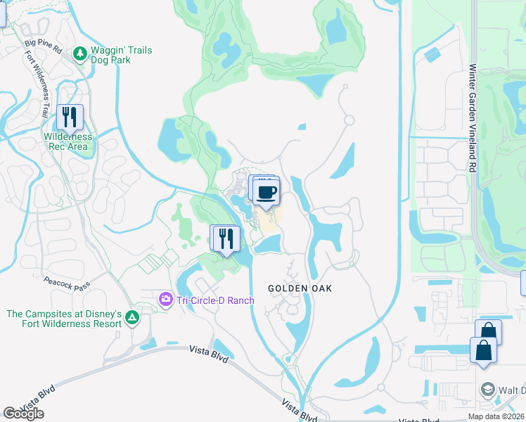 map of restaurants, bars, coffee shops, grocery stores, and more near 10100 Dream Tree Boulevard in Orange County