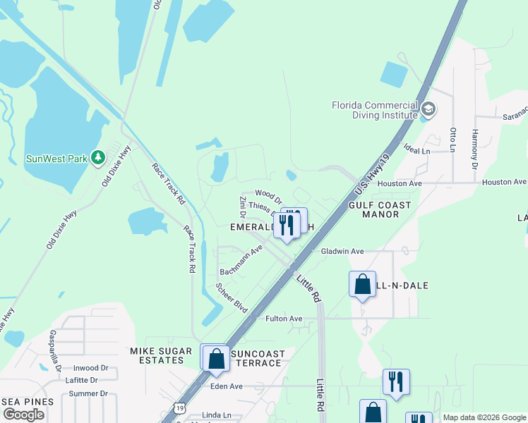 map of restaurants, bars, coffee shops, grocery stores, and more near 9224 Thiess Drive in Hudson