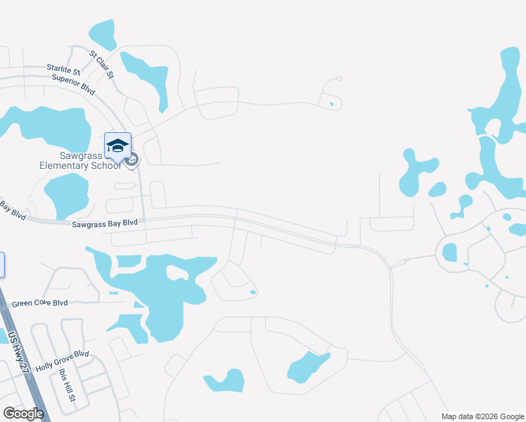 map of restaurants, bars, coffee shops, grocery stores, and more near 16564 Centipede Street in Clermont