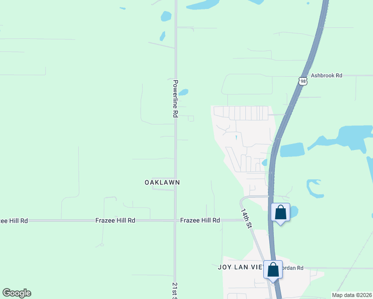 map of restaurants, bars, coffee shops, grocery stores, and more near 16916 Powerline Road in Dade City