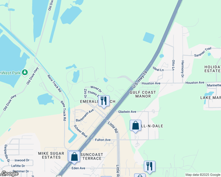 map of restaurants, bars, coffee shops, grocery stores, and more near 16916 Bachman Avenue in Hudson