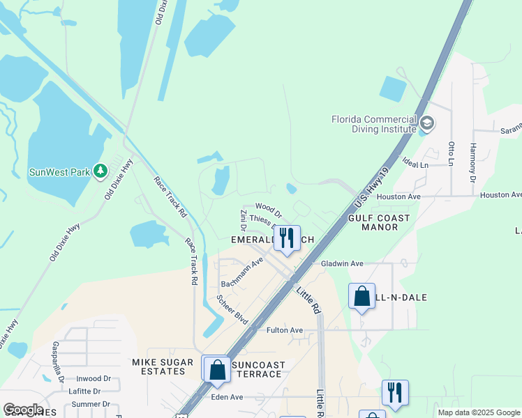 map of restaurants, bars, coffee shops, grocery stores, and more near 9230 Wood Drive in Hudson