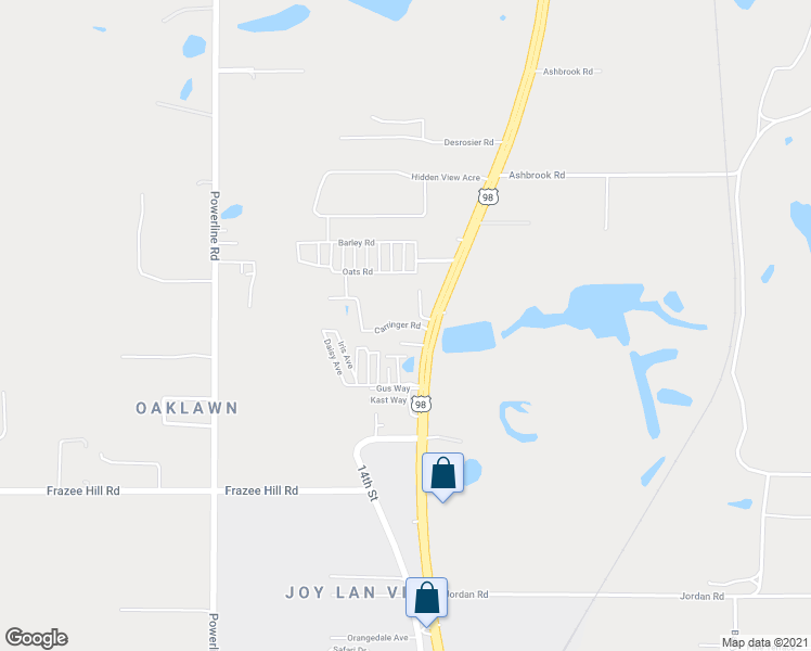 map of restaurants, bars, coffee shops, grocery stores, and more near 37405 Carringer Road in Dade City