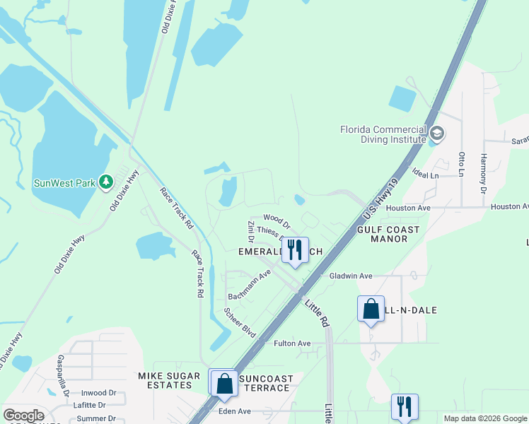 map of restaurants, bars, coffee shops, grocery stores, and more near 9223 Wood Drive in Hudson