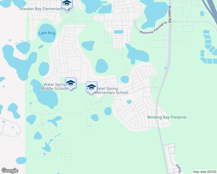 map of restaurants, bars, coffee shops, grocery stores, and more near 14101 Title Way in Winter Garden