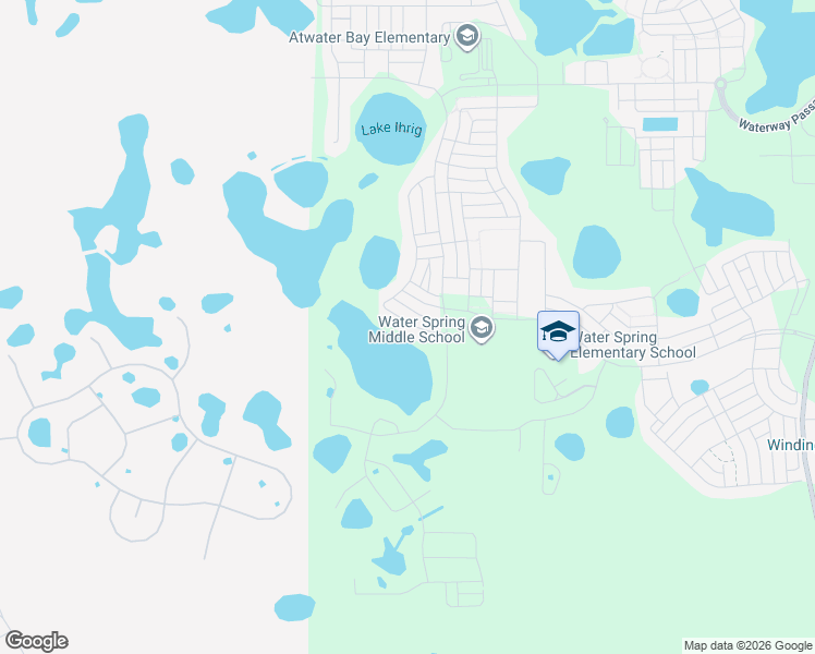 map of restaurants, bars, coffee shops, grocery stores, and more near 16000 Water Spring Boulevard in Winter Garden