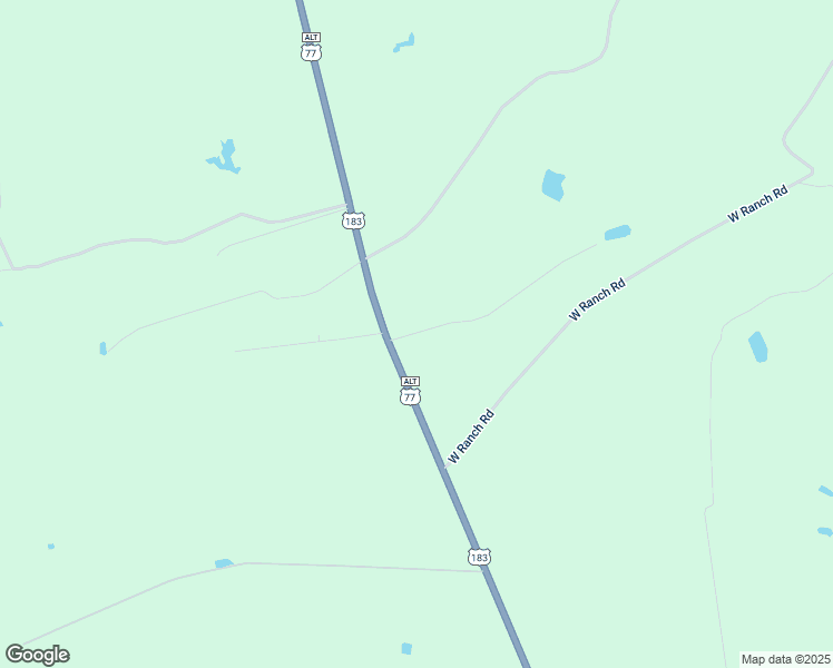 map of restaurants, bars, coffee shops, grocery stores, and more near Slack Road in Refugio