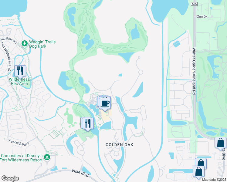 map of restaurants, bars, coffee shops, grocery stores, and more near 10071 Autumn Mist Lane in Orlando