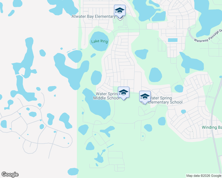 map of restaurants, bars, coffee shops, grocery stores, and more near 16000 Water Spring Boulevard in Winter Garden
