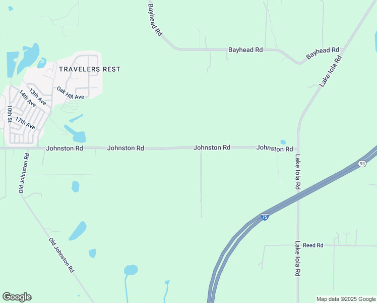 map of restaurants, bars, coffee shops, grocery stores, and more near 29921 Johnston Road in Dade City