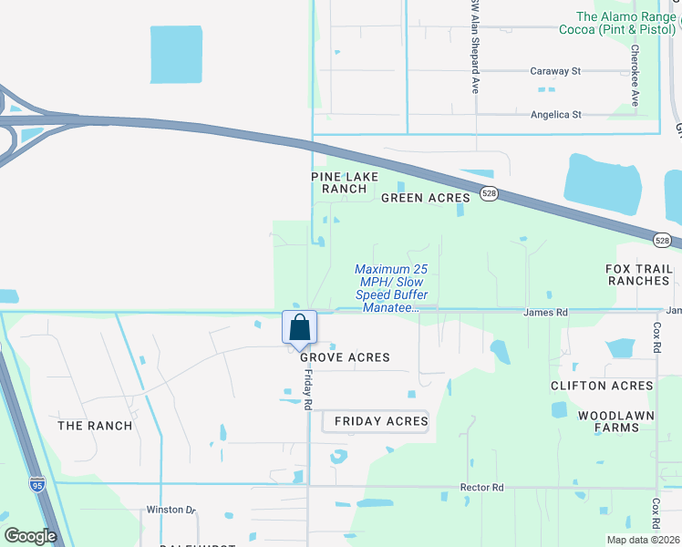 map of restaurants, bars, coffee shops, grocery stores, and more near 2775 Friday Lane in Cocoa