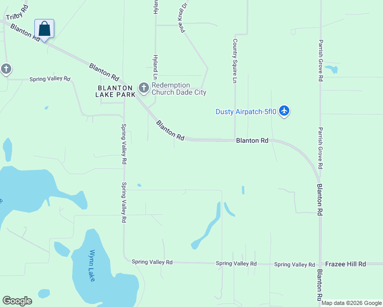 map of restaurants, bars, coffee shops, grocery stores, and more near 35324 Blanton Road in Dade City
