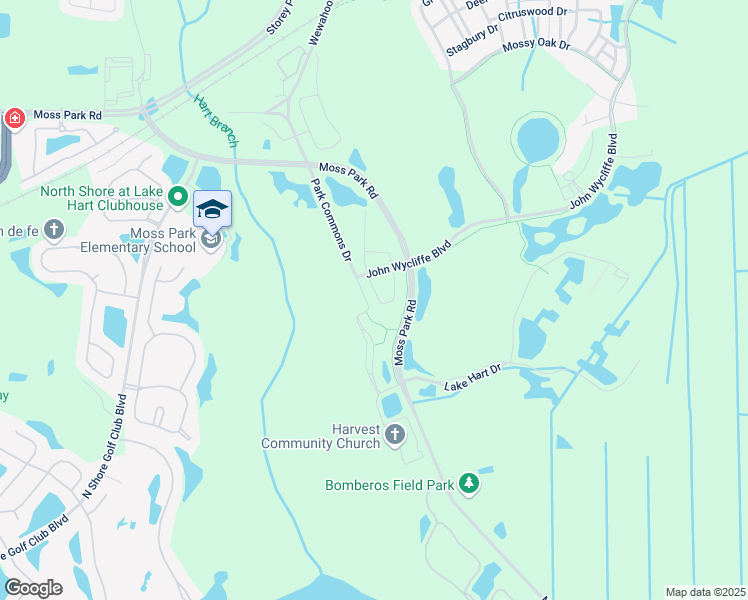 map of restaurants, bars, coffee shops, grocery stores, and more near 11270 Whistling Pine Way in Orlando